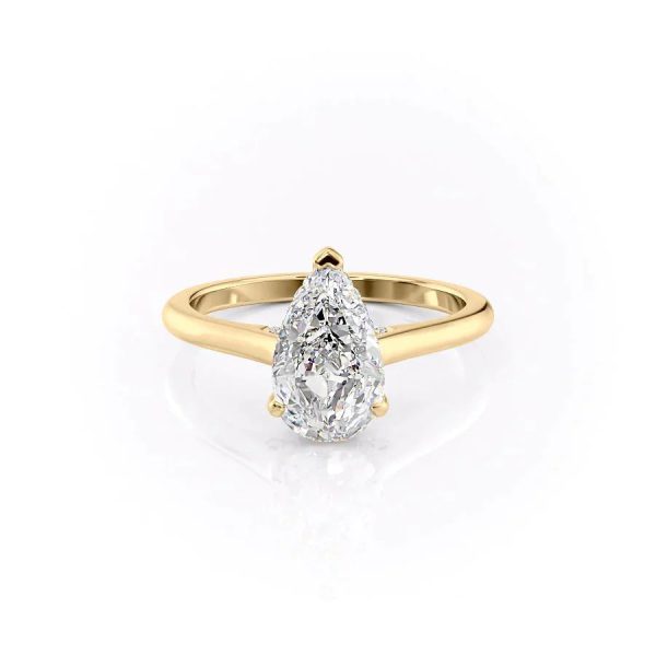 The Natalie Set With A 1.5 Carat Pear Lab Diamond For Discount