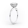 The Nicole Set With A 4.5 Carat Princess Moissanite For Sale